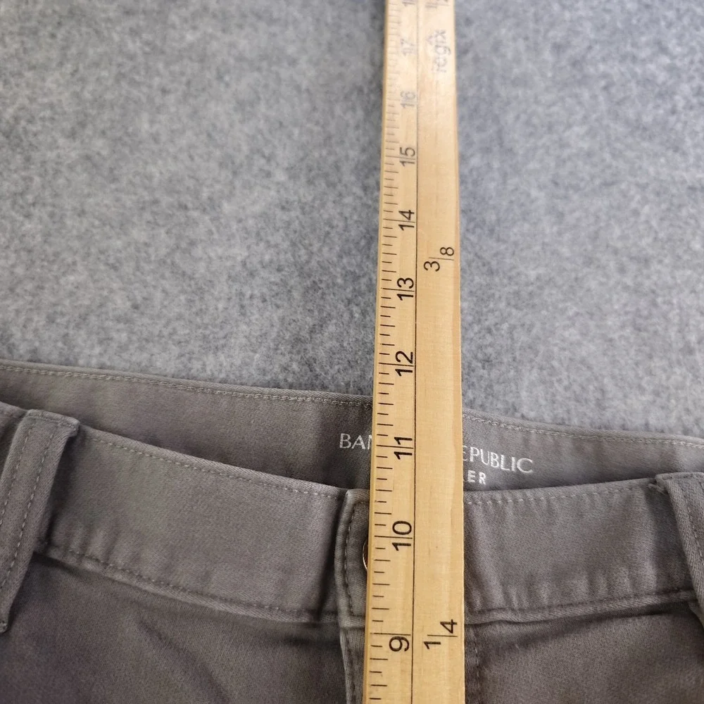 Banana Republic Traveler Pants Mens 36x31 ( Tag 36x36) Gray Flat Front Slim Fit